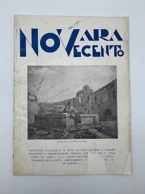 Novara Novecento. Saggiatore mensile illustrato d’arte, cultura, lettere e turismo, anno I, agosto-settembre 1932